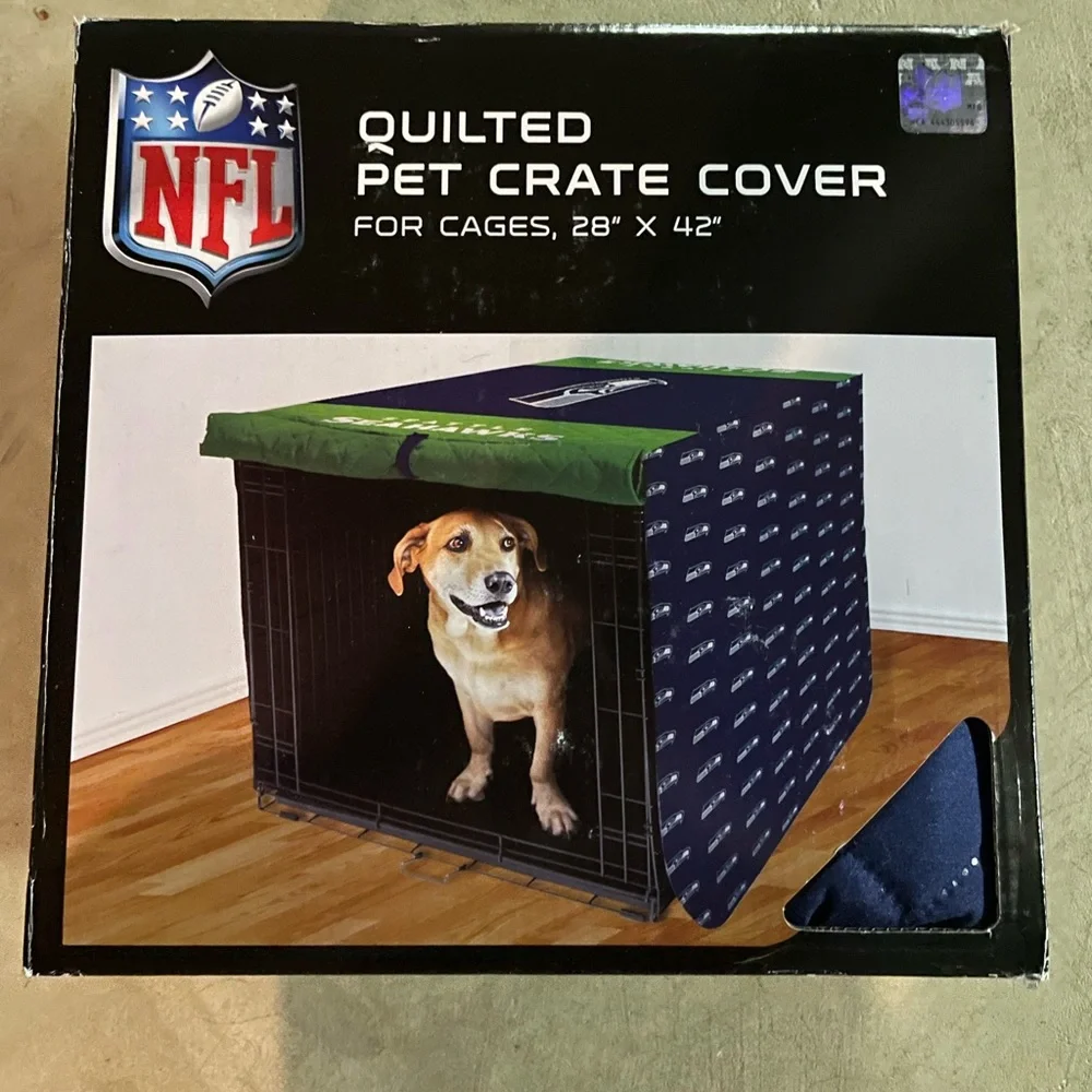 Seahawks pet crate cover